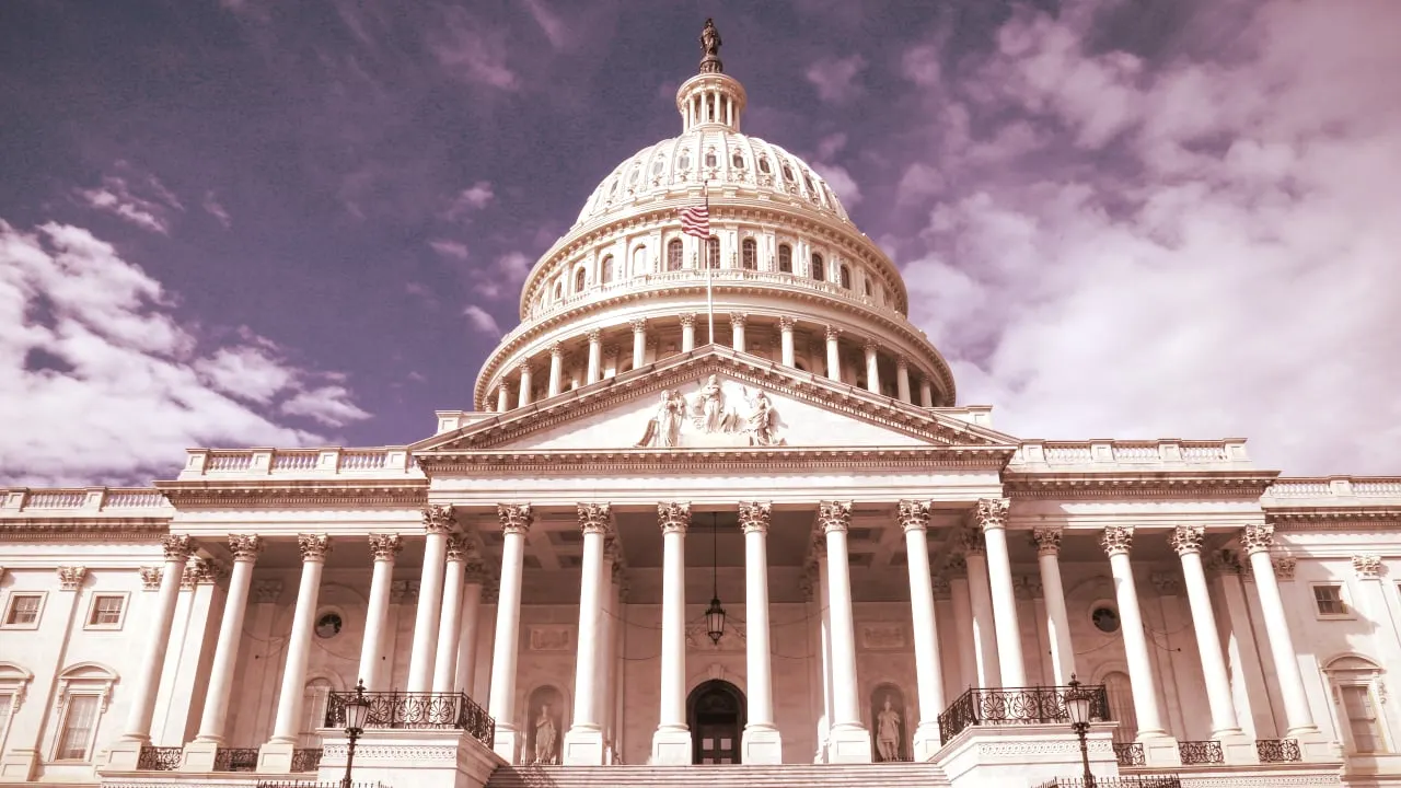 Zoom of picture of a coin or a banknote for currency USD (United States  Capitol)