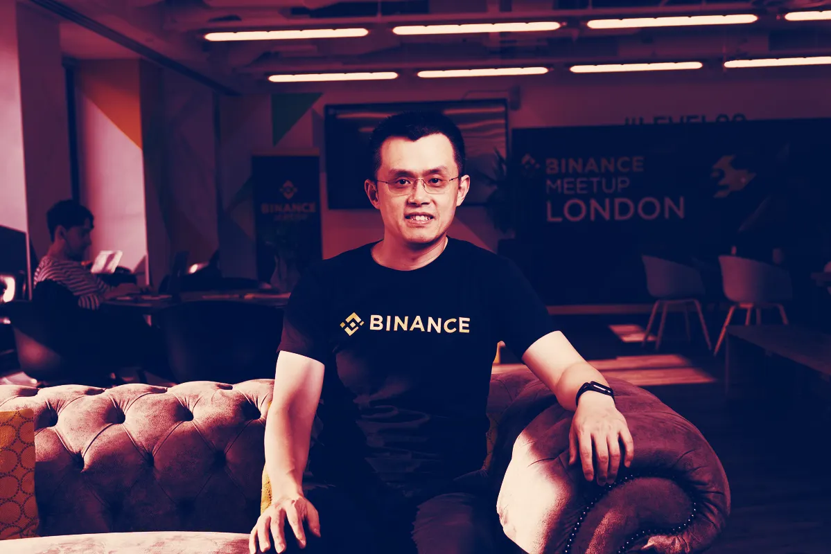 Changpeng Zhao, CEO de Binance. Imagen: Decrypt