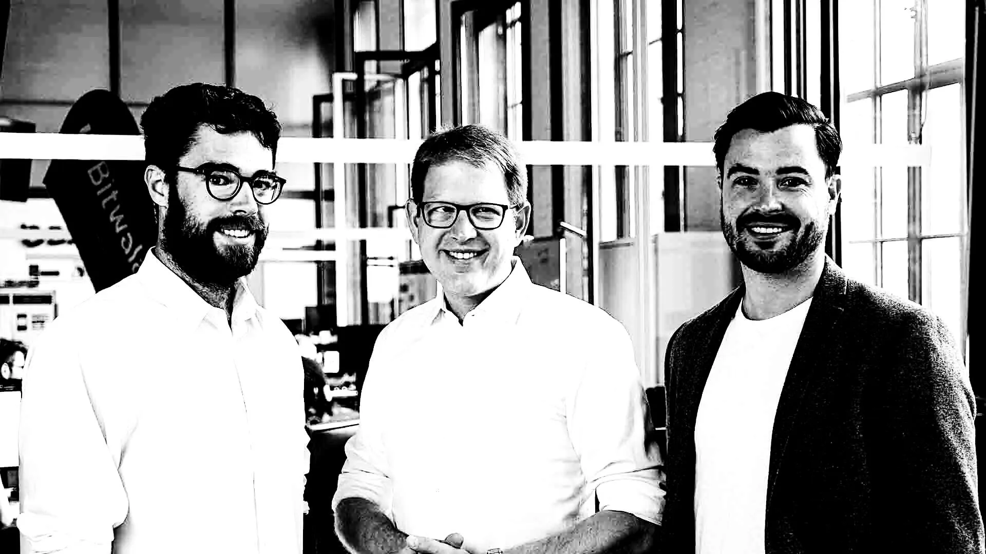 The Bitwala management team. From left to right: Ben Jones, Christoph Iwaniez and Philipp Beer. IMAGE: Bitwala