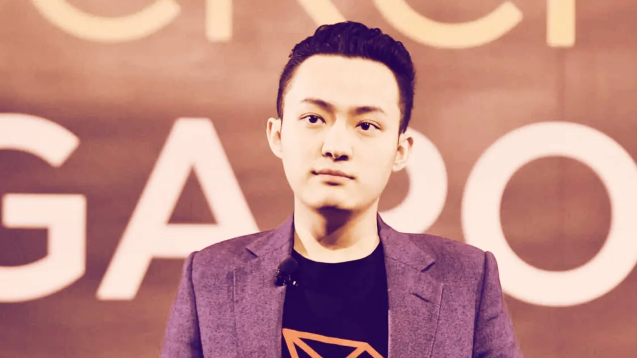 Justin Sun, CEO de Tron.  Image: Tron Foundation