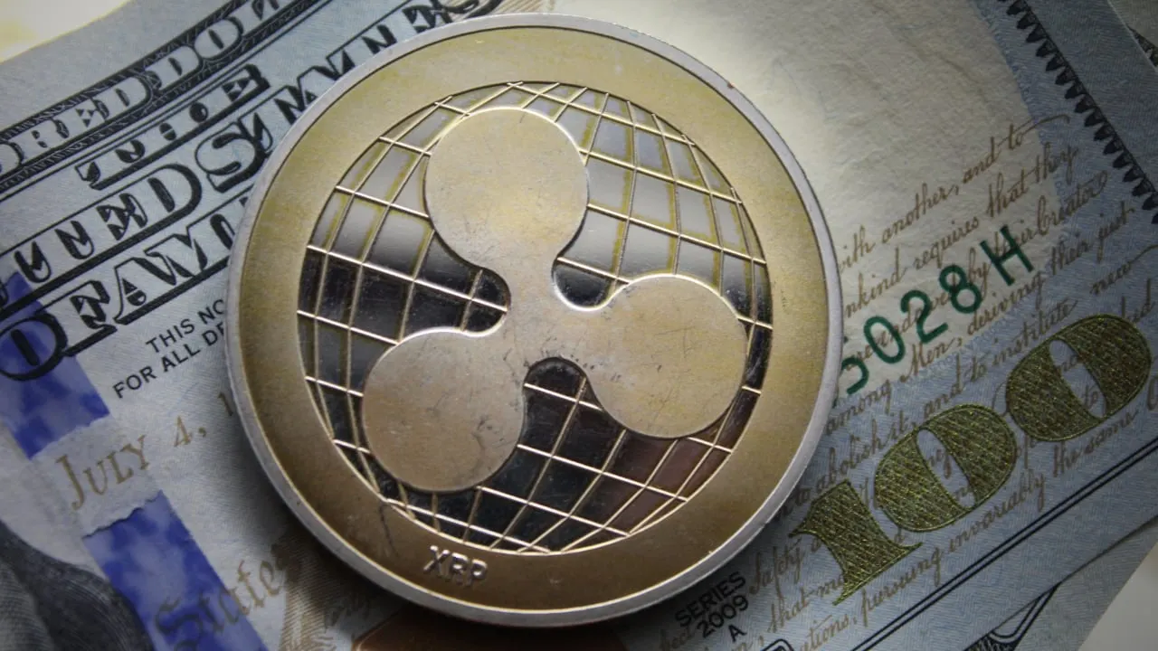 Una moneda de XRP. Imagen: Shutterstock