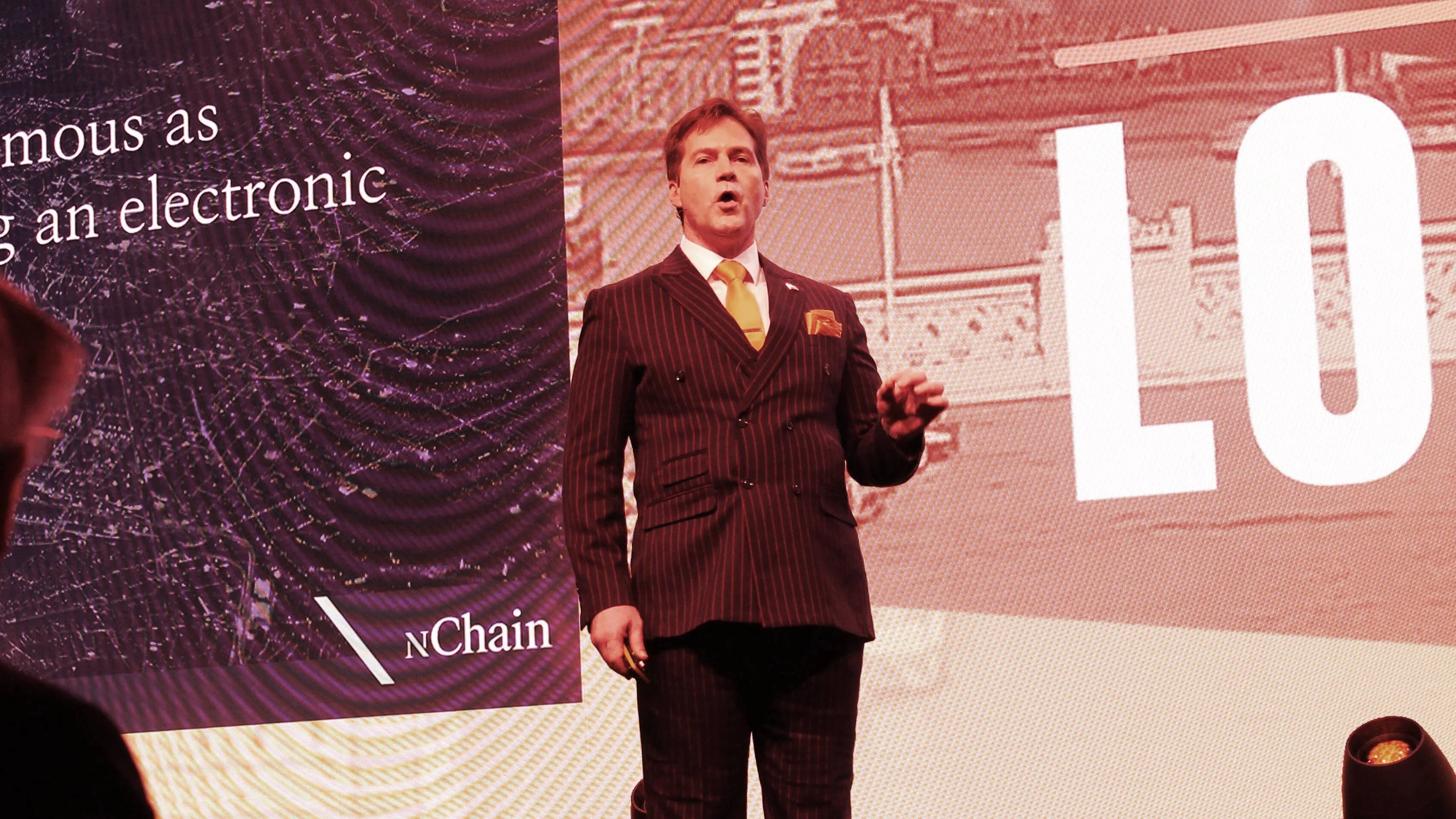 Craig Wright, hablando en Coingeek 2020. Imagen: Shutterstock.