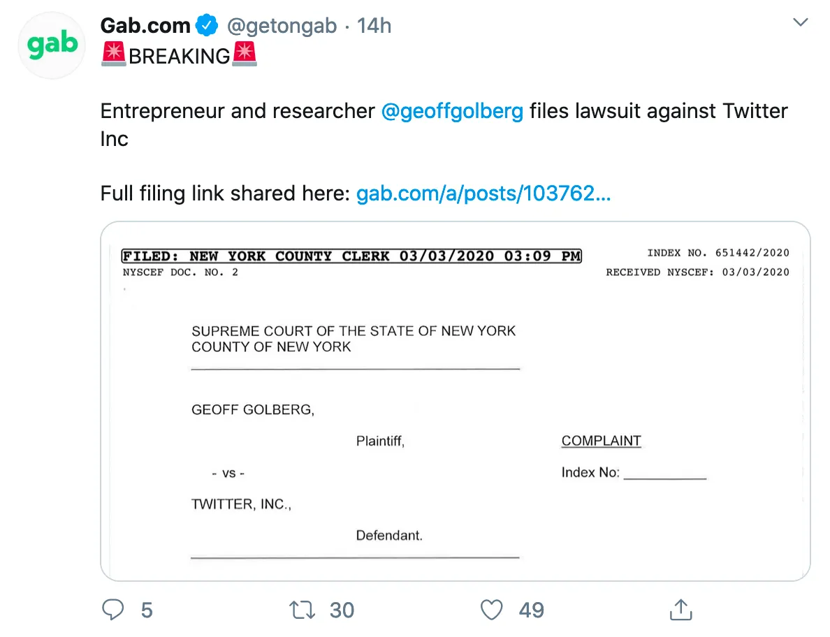 Twitter is getting sued by a researcher