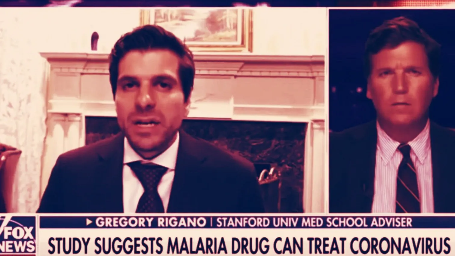 Rigano was repeatedly credited as a “Stanford University Medical School adviser,’’ on Fox News. (Image: YouTube)
