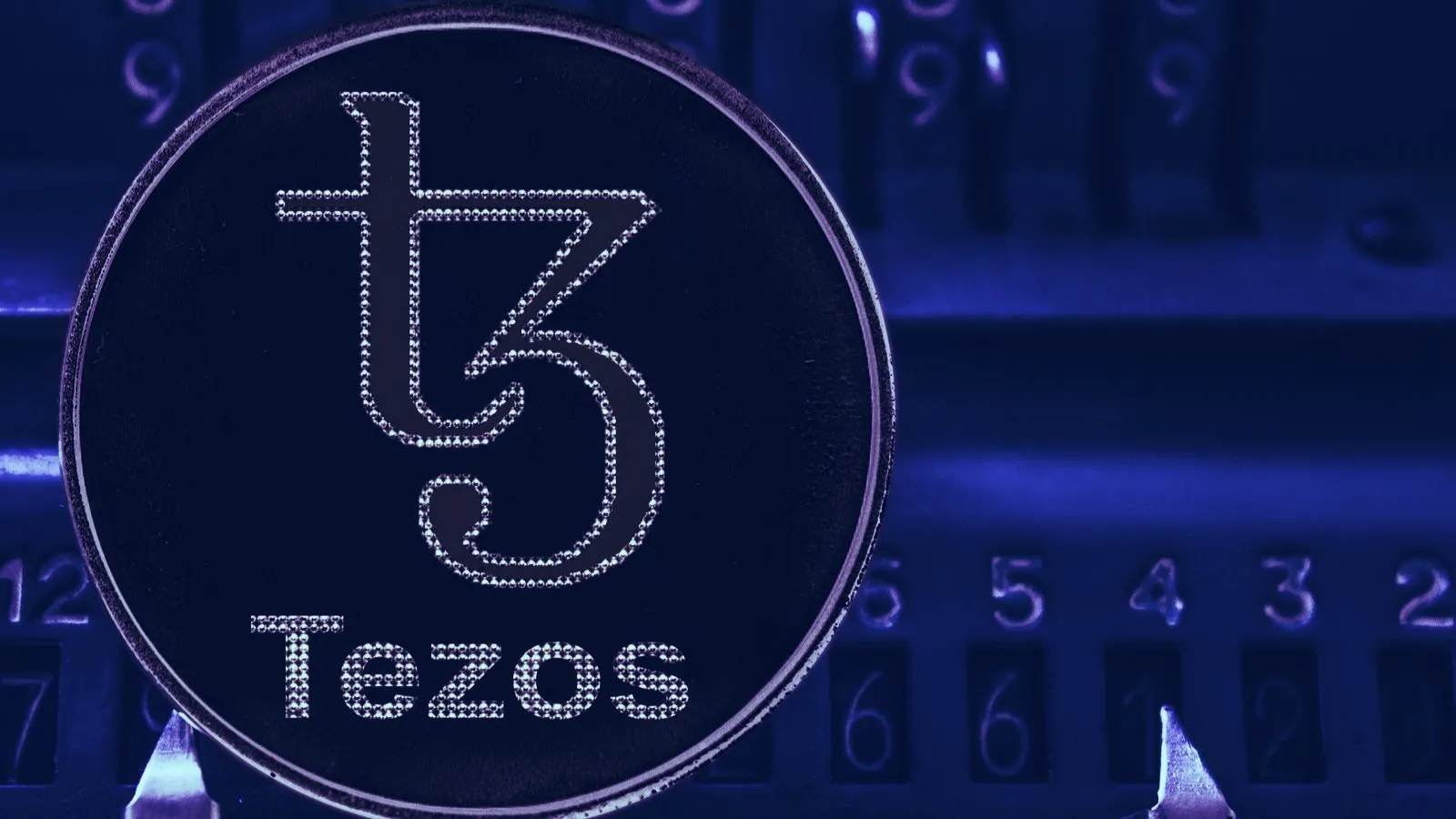 Tezos foundation sign. Image: Shutterstock