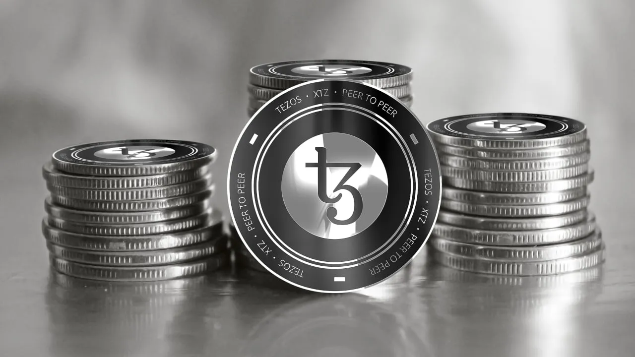 A stack of Tezos coins. Image: Shutterstock