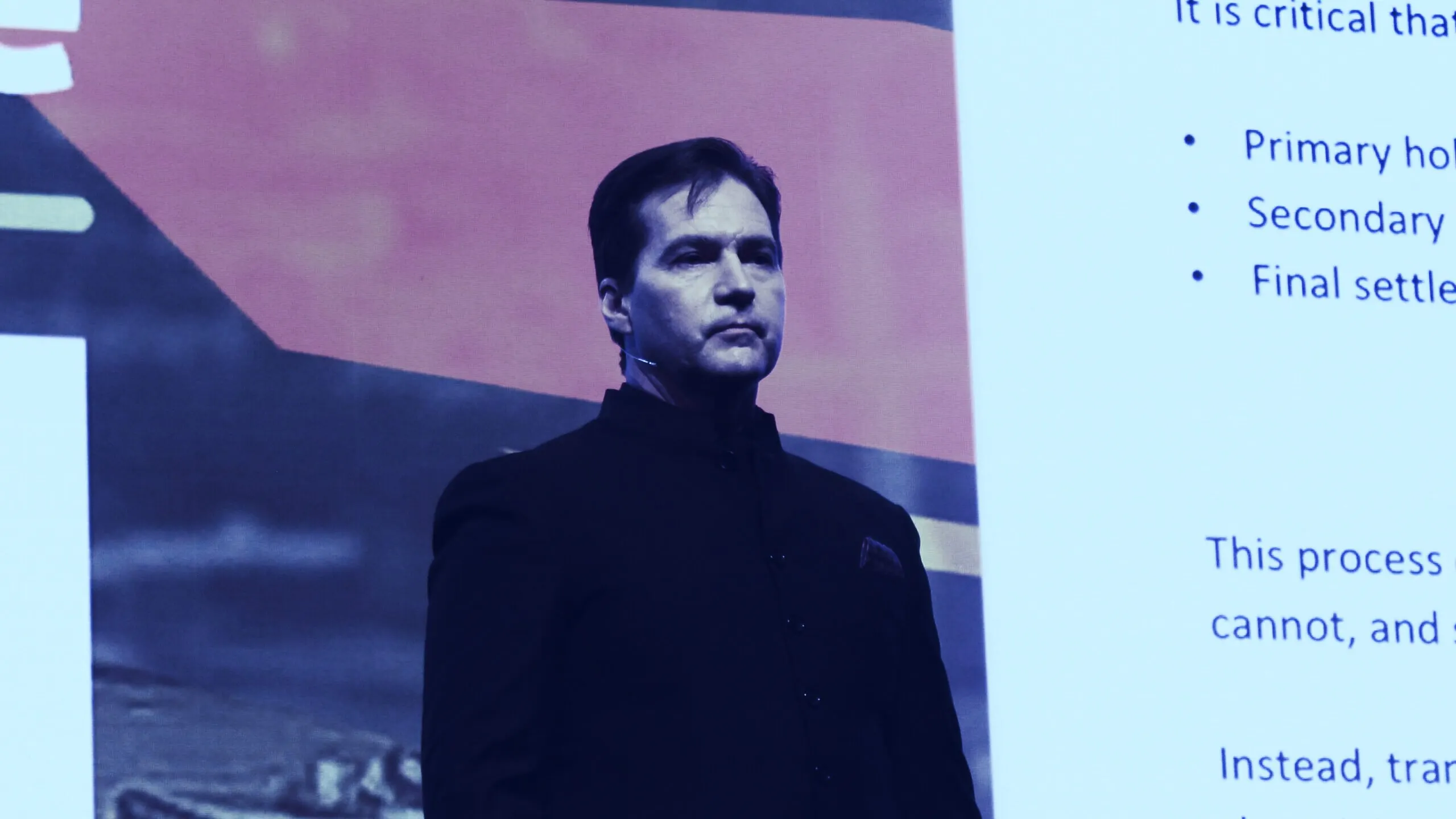 Self-proclaimed Bitcoin inventor Craig Wright speaking at Coingeek 2020. Image: Decrypt.