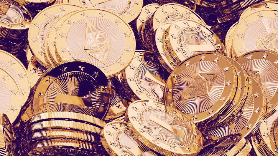 A pile of Ethereum coins. Image: Shutterstock.