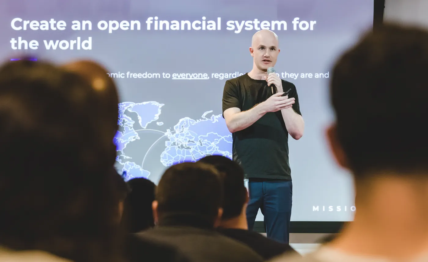 Brian Armstrong, CEO de Coinbase tuvo reuniones con el director de JP Morgan. Image: Coinbase