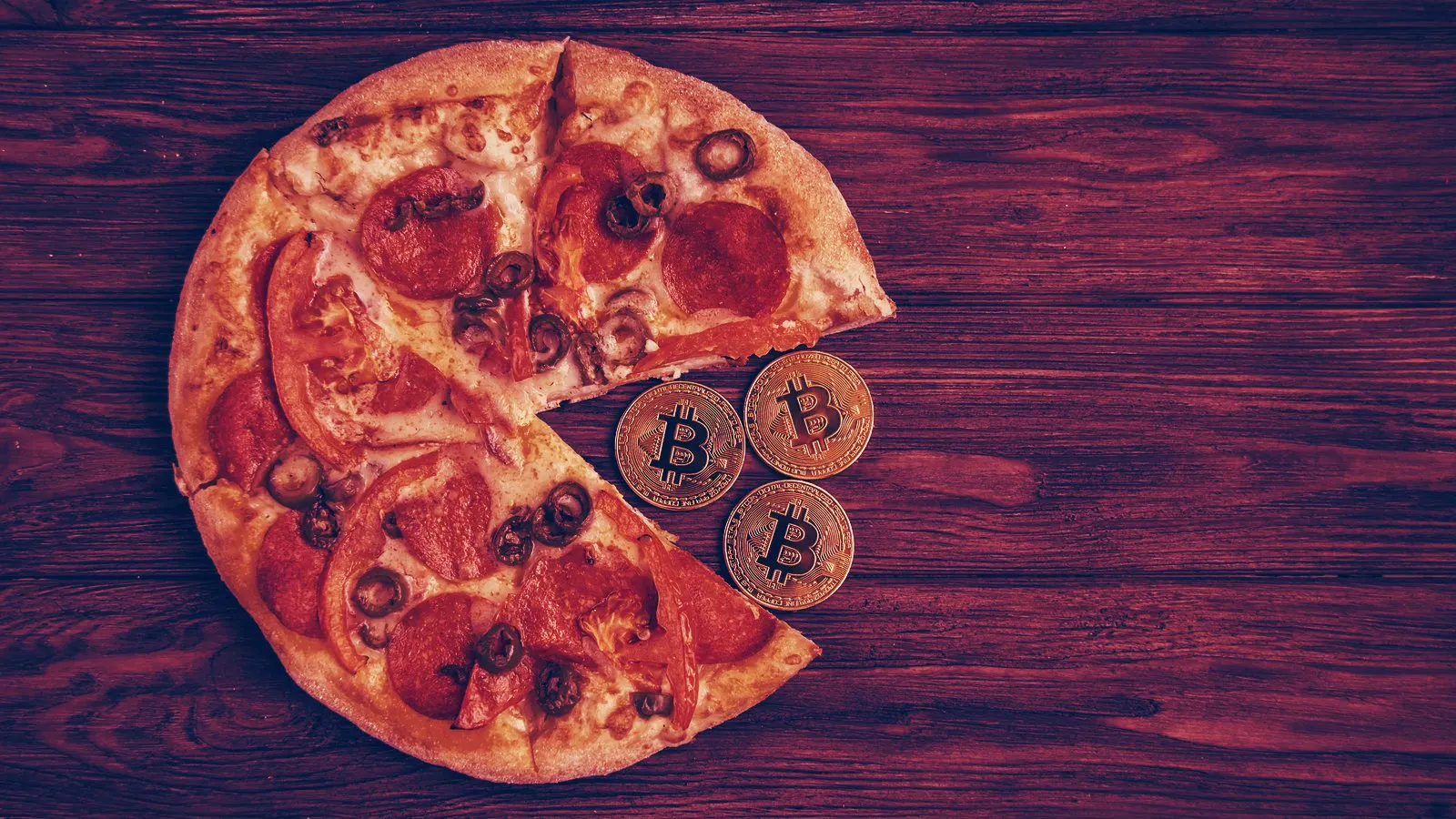 The crypto community is celebrating the anniversary of Bitcoin Pizza Day. Image: Shutterstock