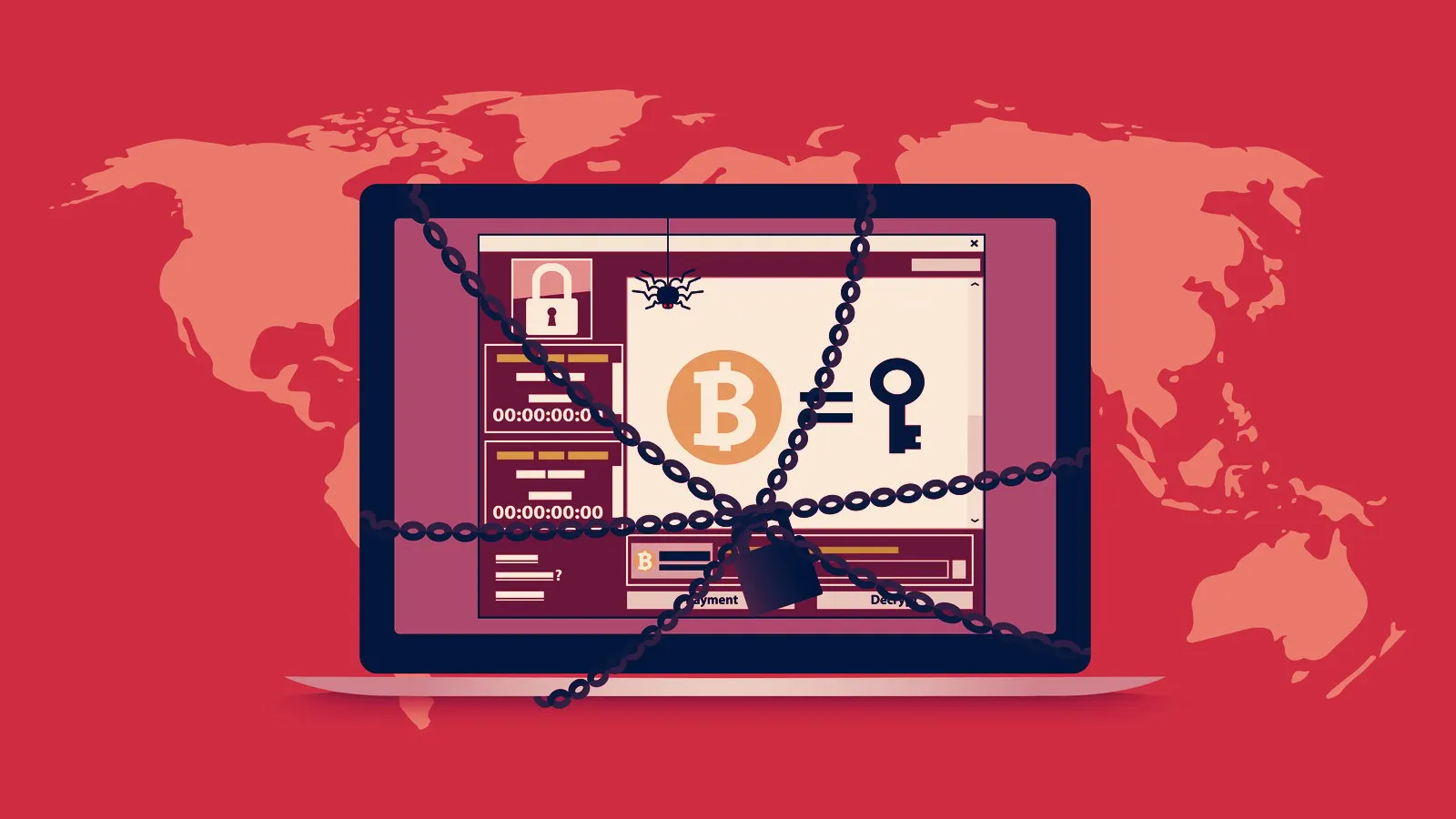 Hackers demanding Bitcoin as ransom. Image: Shutterstock