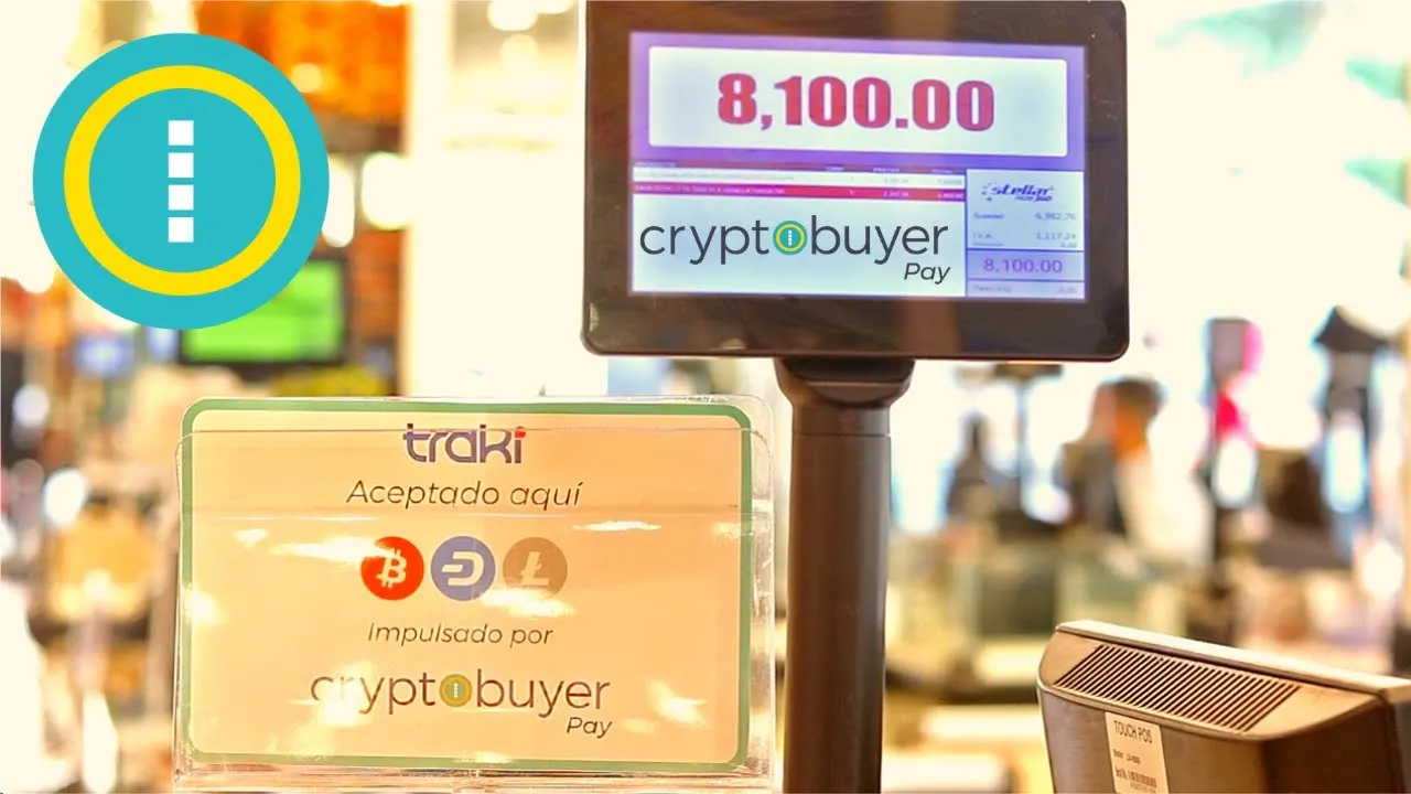 Cartel de la Tienda Traki en Venezuela aceptando Bitcoin. Imagen: Cryptobuyer