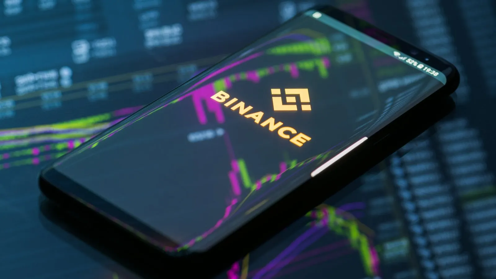 Binance mobile app on running on smartphone