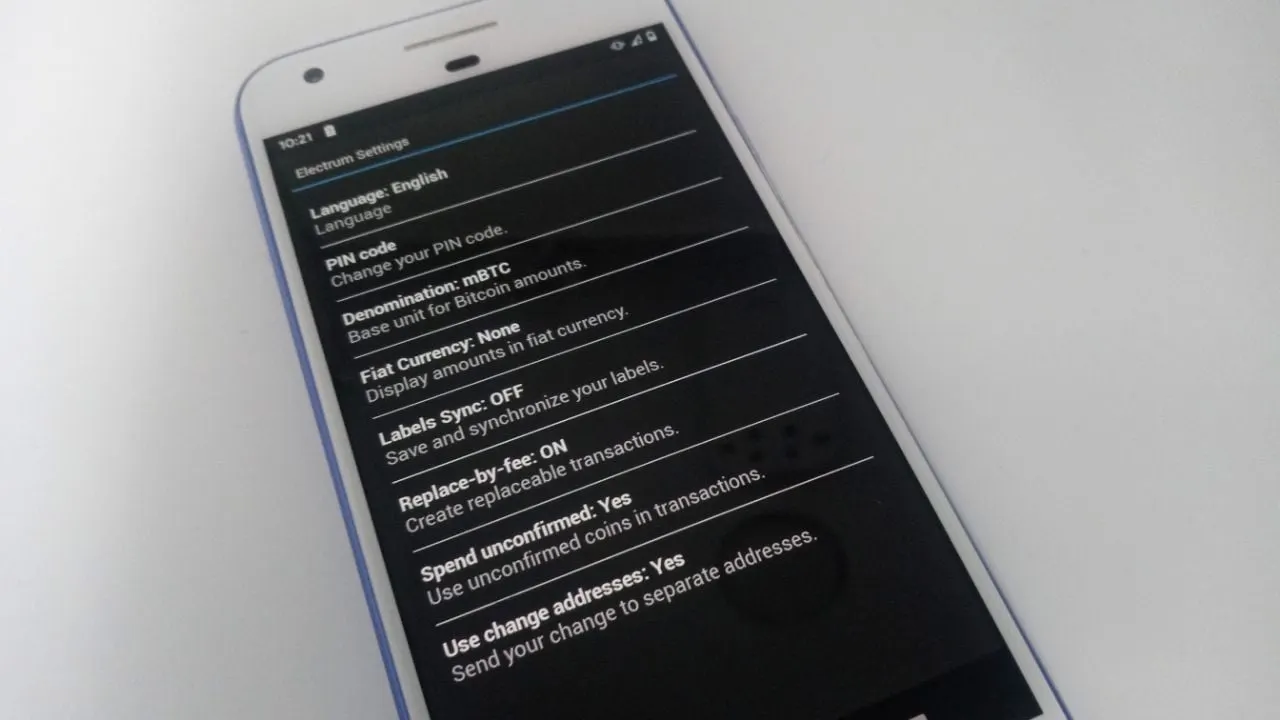 Electrum wallet review: Advanced Settings