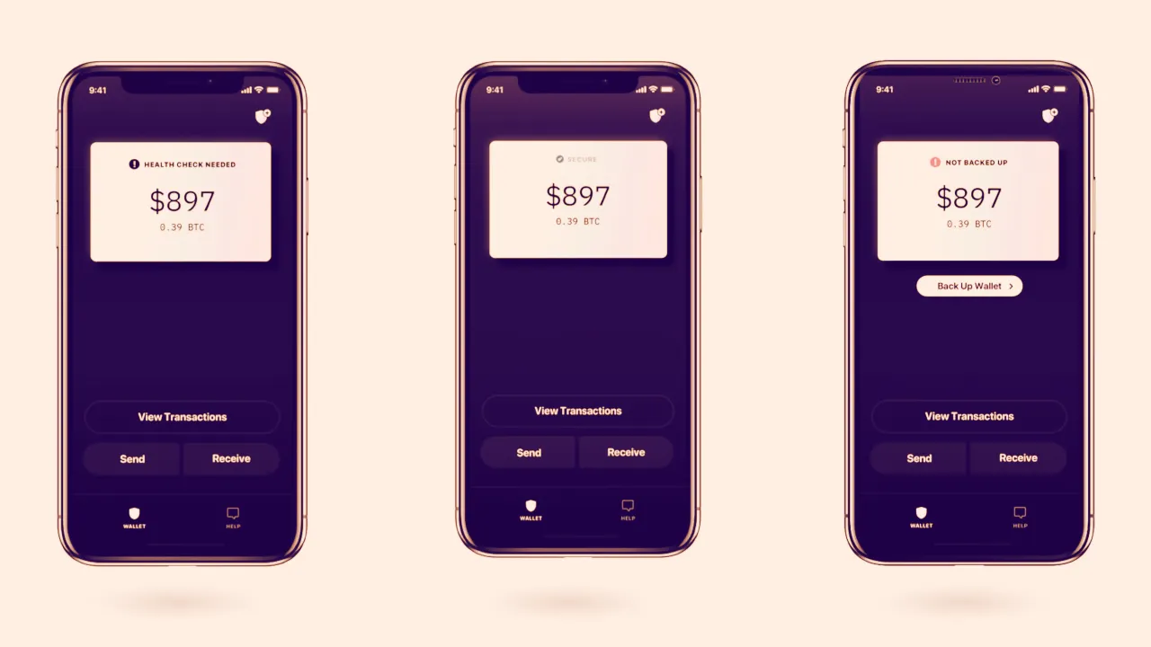 The new Casa Bitcoin wallet. Image: Casa