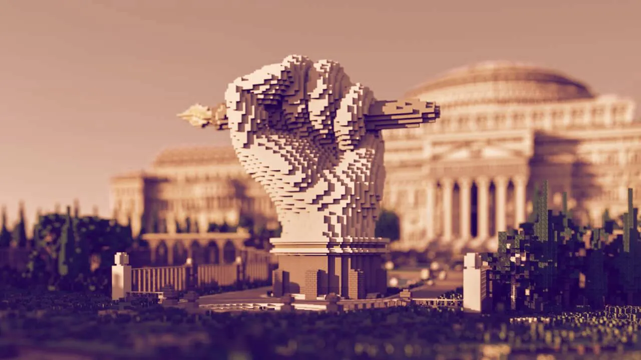 The Uncensored Library is built in Minecraft (Image: Reporters Without Borders)