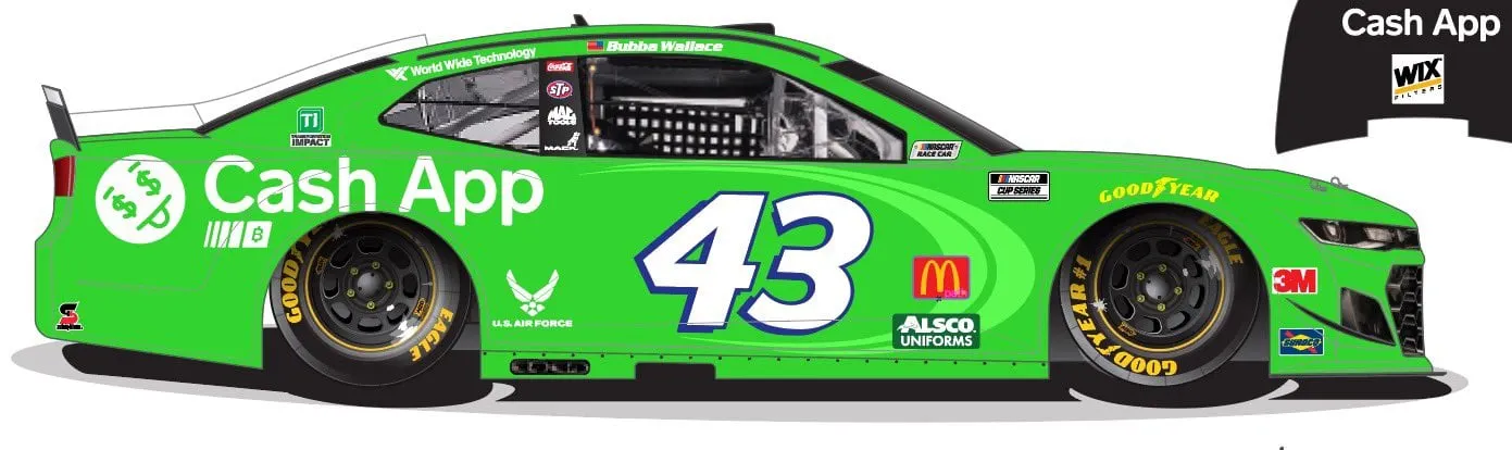 Cash App Bitcoin donned NASCAR car