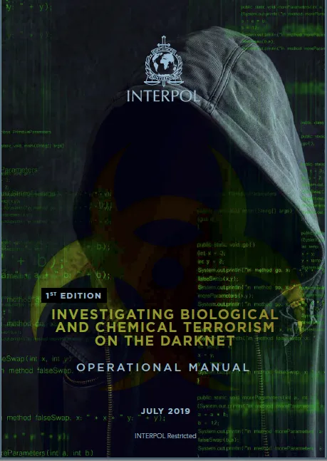 INTERPOL "Investigating Biological and Chemical Terrorism on the Darknet" manual cover