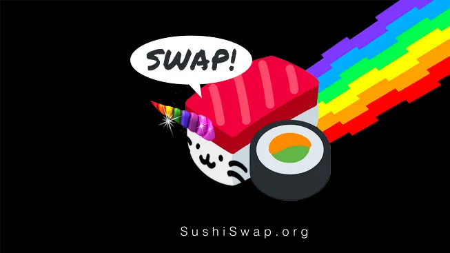 Material de marketing de Sushi Swap