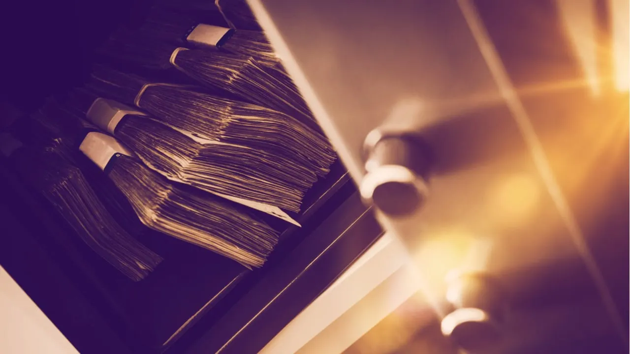 Cash in a bank vault. Image: Shutterstock