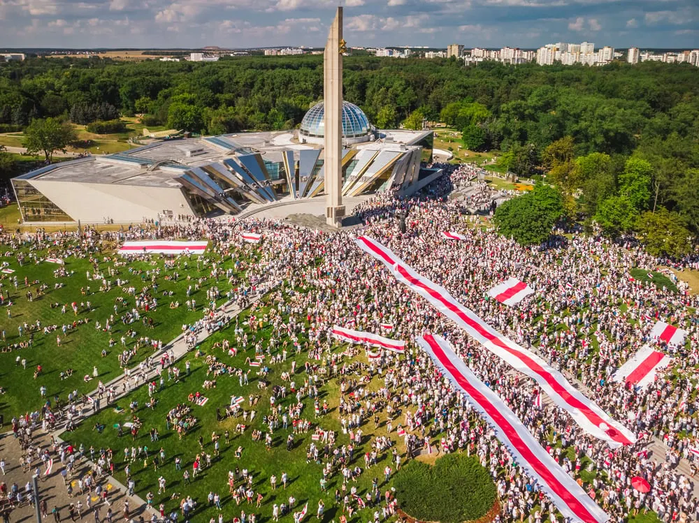 A protest in Belarus