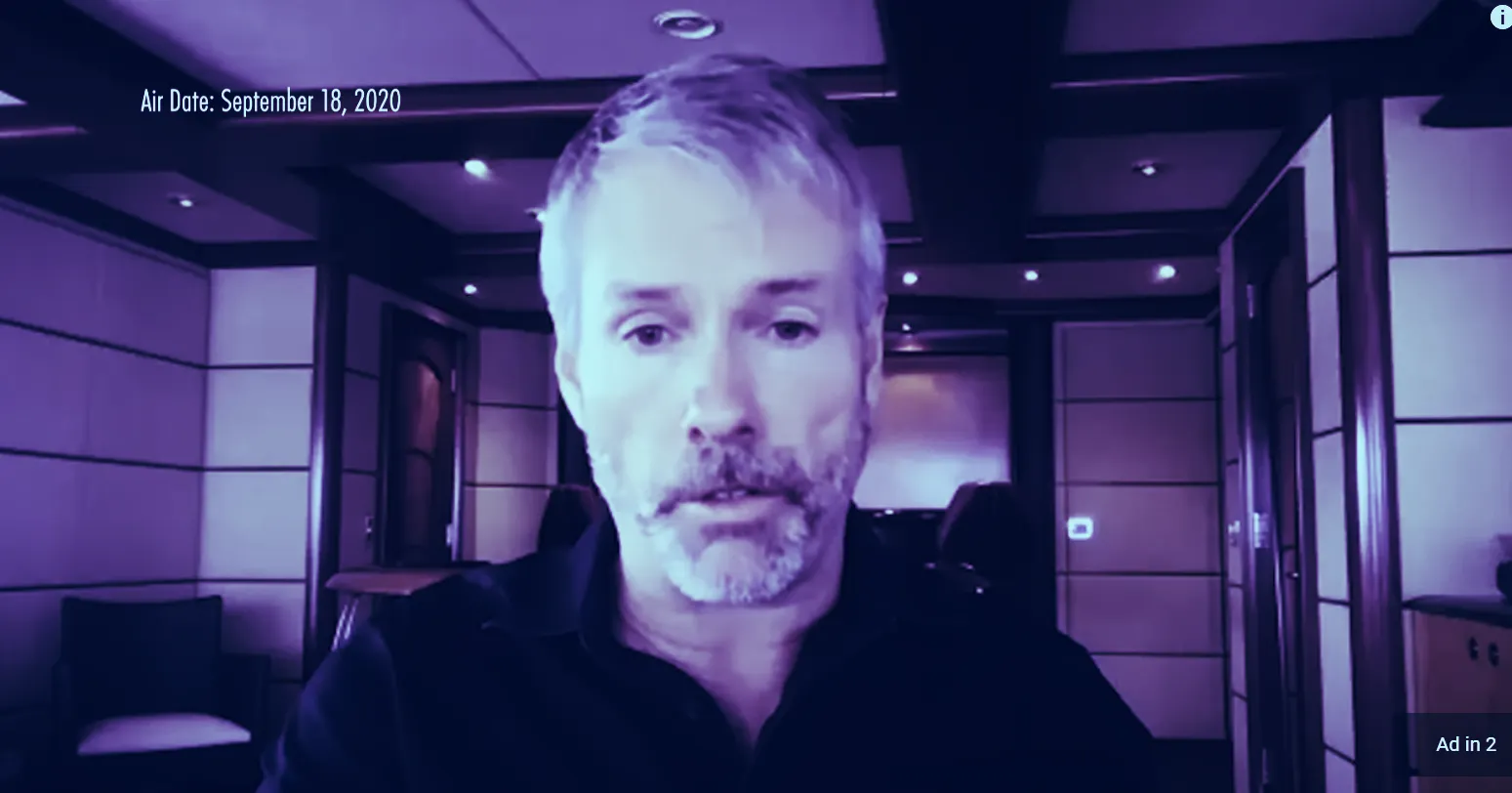 Michael Saylor, director general de MicroStrategy. Imagen: Real Vision Finance