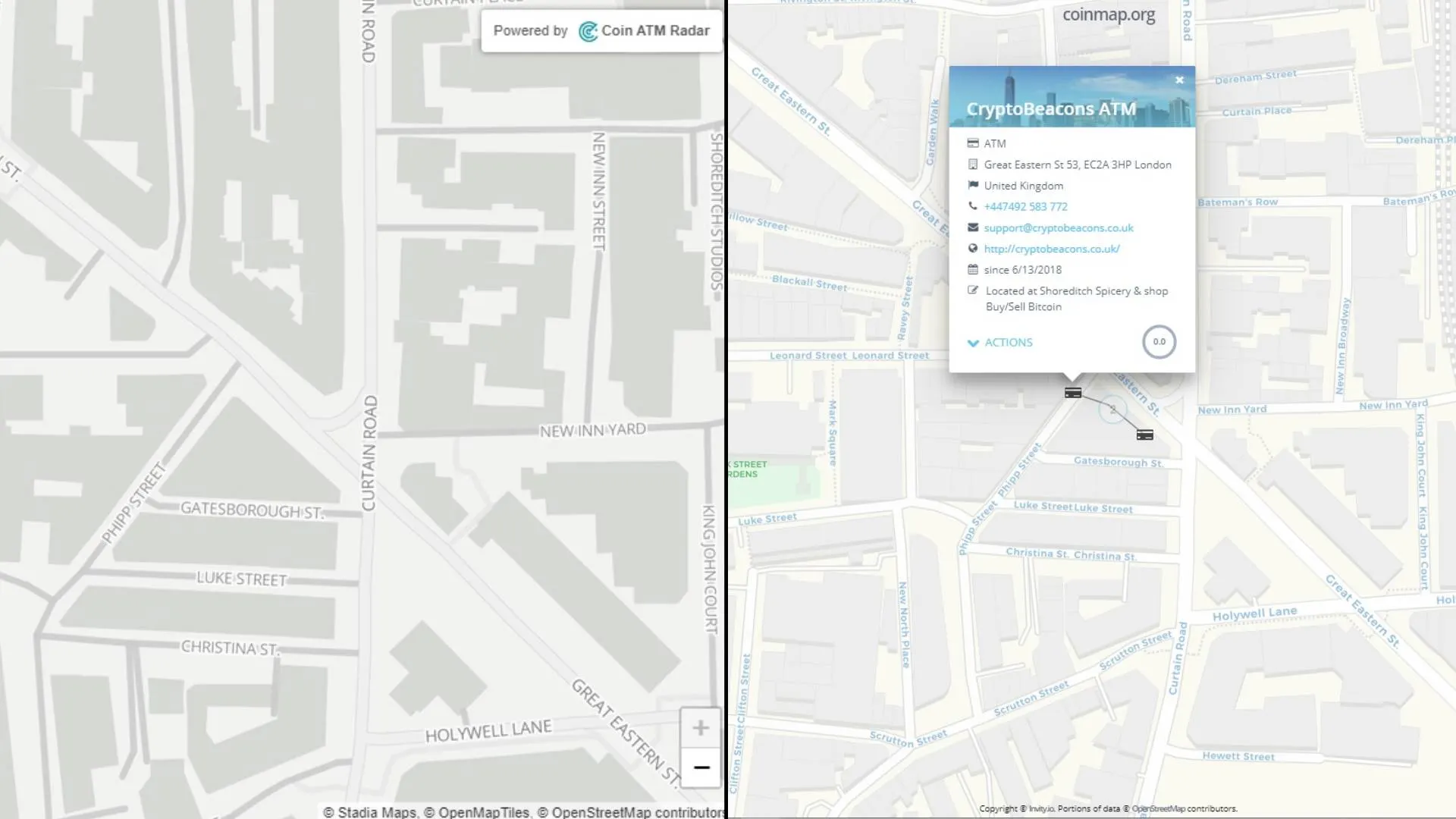 Bitcoin ATM maps