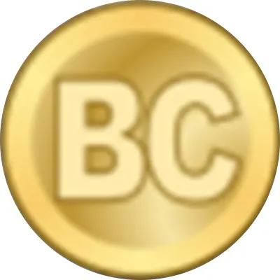 A gold circle with the letters "BC"