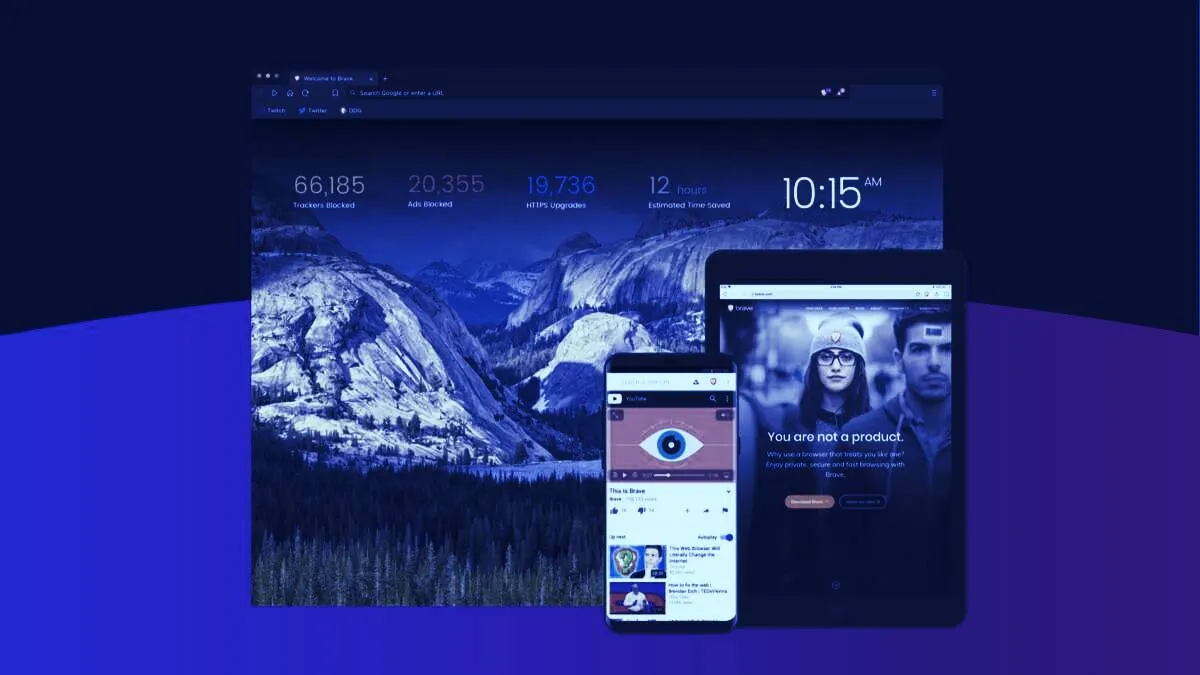 Brave Browser está disponible para escritorio y móvil. Imagen: Brave