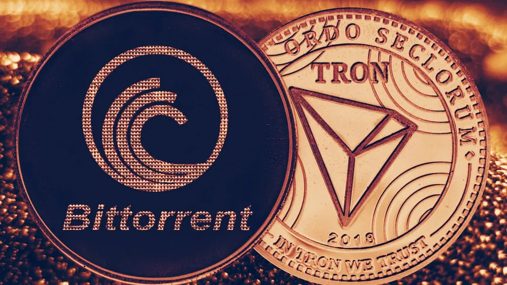 Monedas de Bittorrent y Tron. Image: Shutterstock