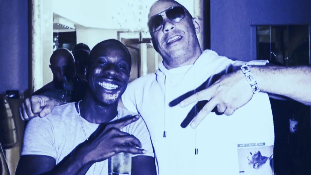 Dre London visits Vin Diesel. Image: Dre London's Instagram