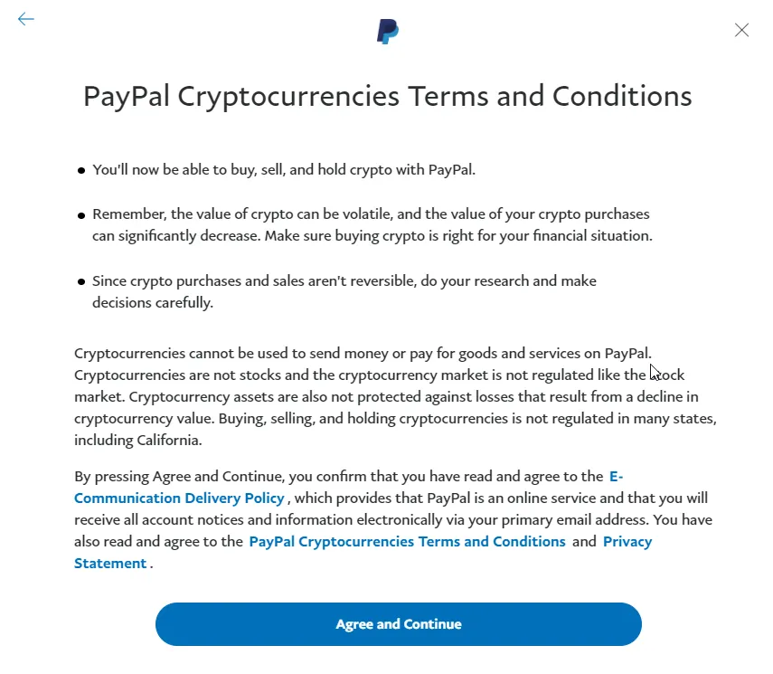 PayPal screenshot