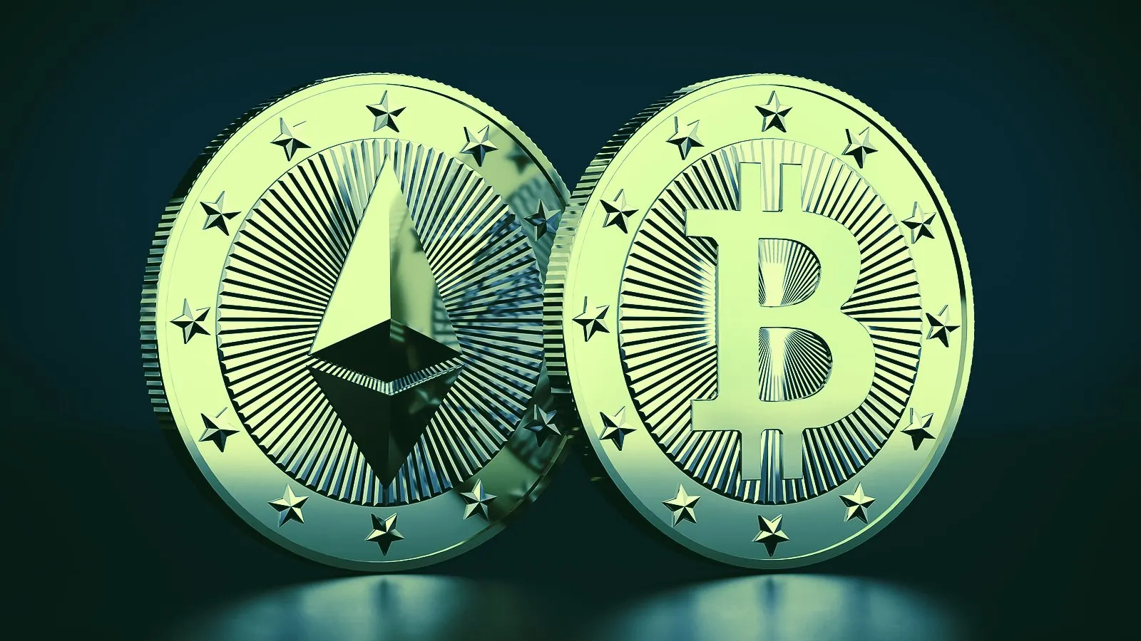 Bitcoin and Ethereum. Image: Shutterstock