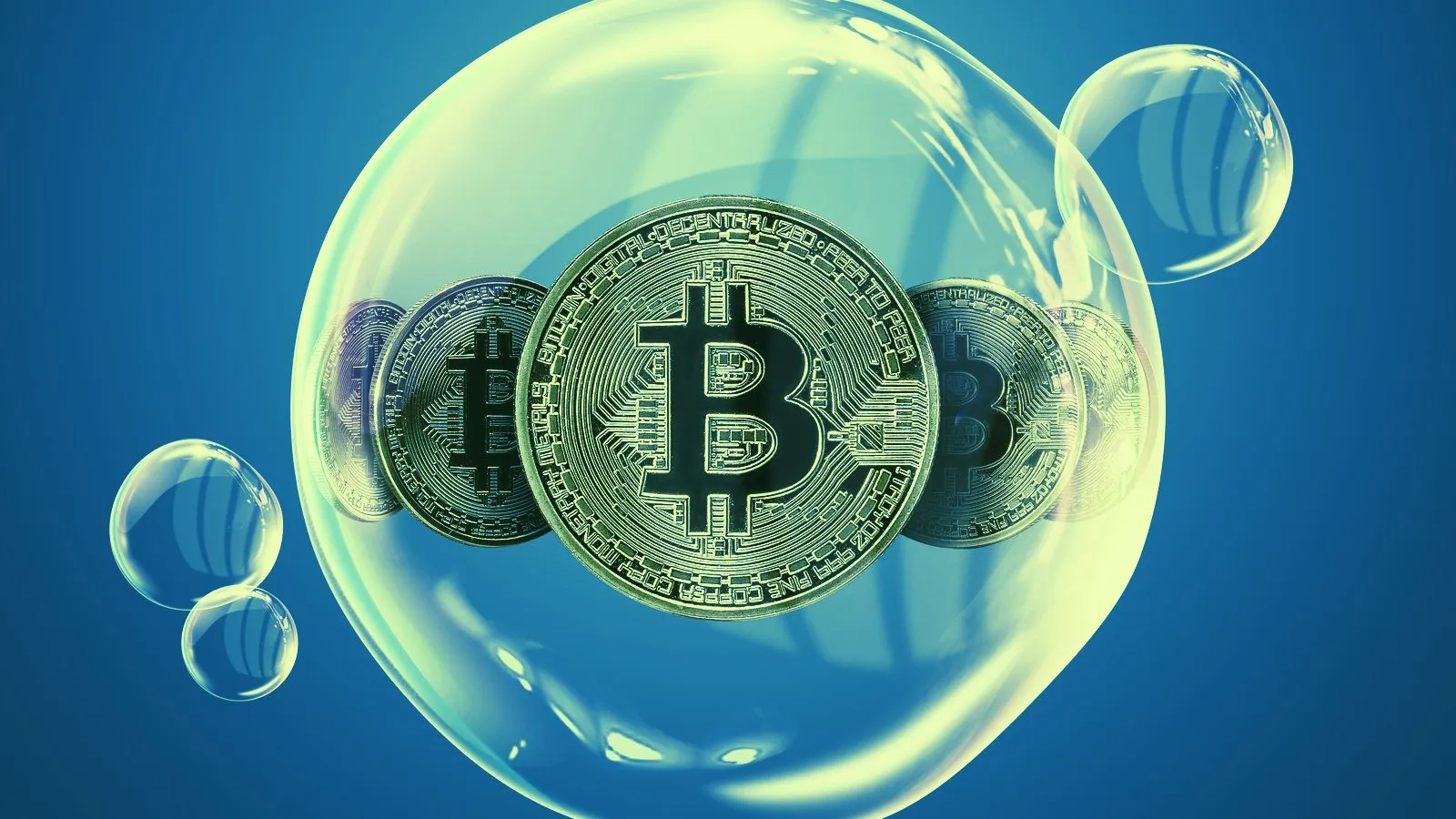 Bitcoin in a bubble. Image: Shutterstock