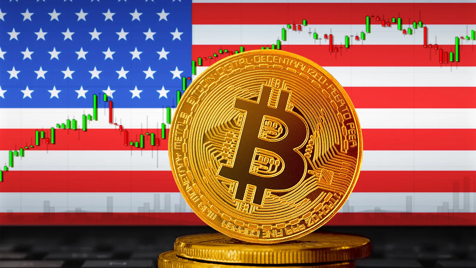 Bitcoin y los Estados Unidos. Imagen: Shutterstock