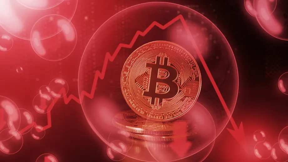 Caída del precio del Bitcoin. Imagen: Shutterstock