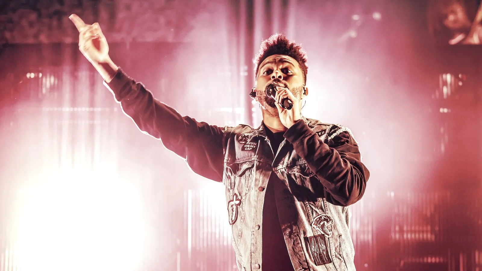 The Weeknd en concierto. Imagen: Shutterstock