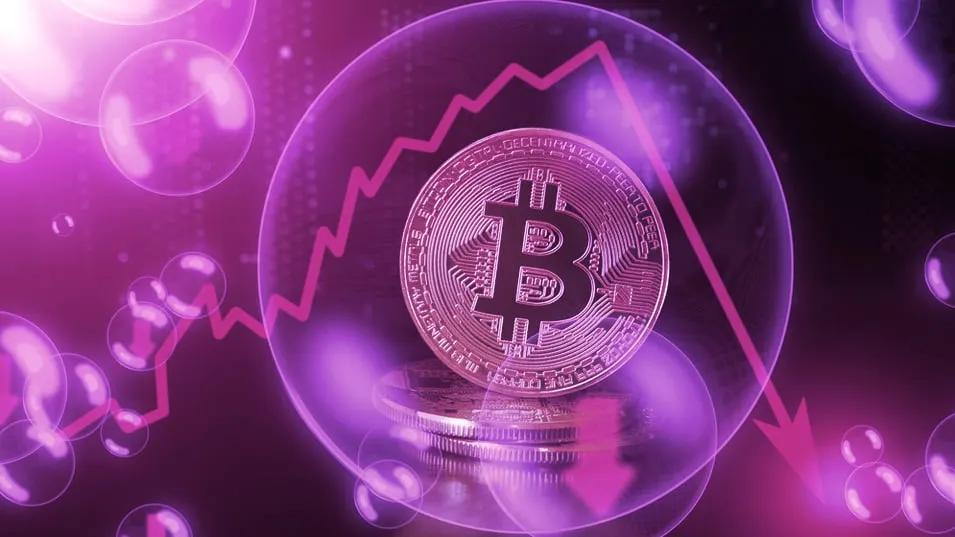 Caída de Bitcoin. Imagen: Shutterstock