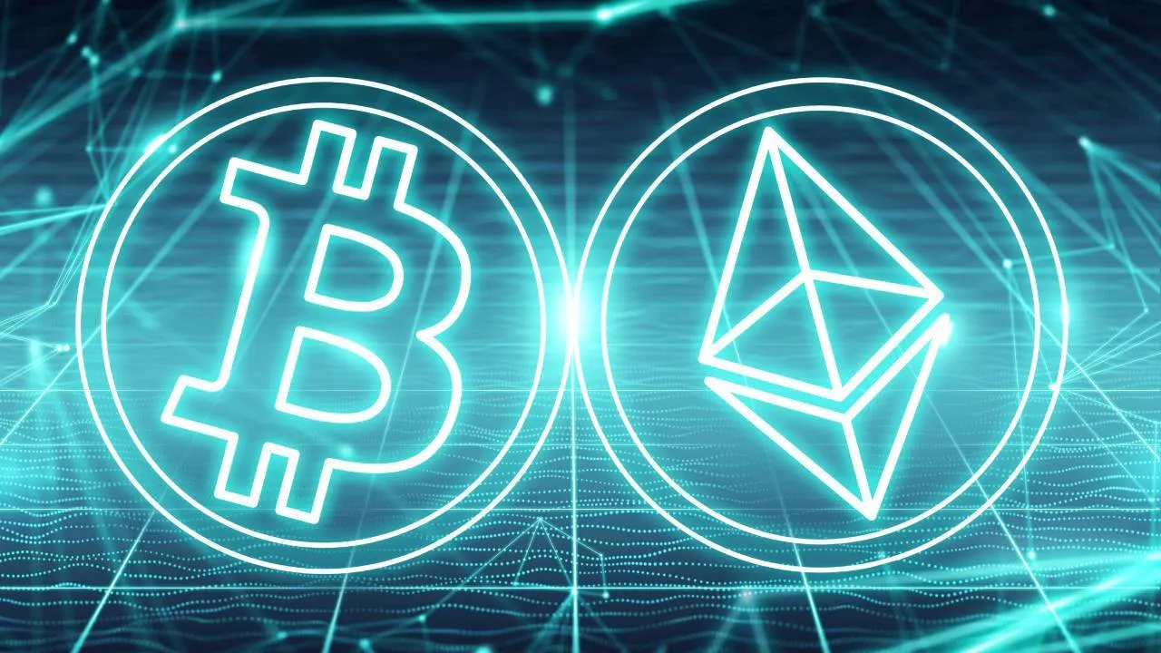 Bitcoin and Ethereum. Image: Shutterstock