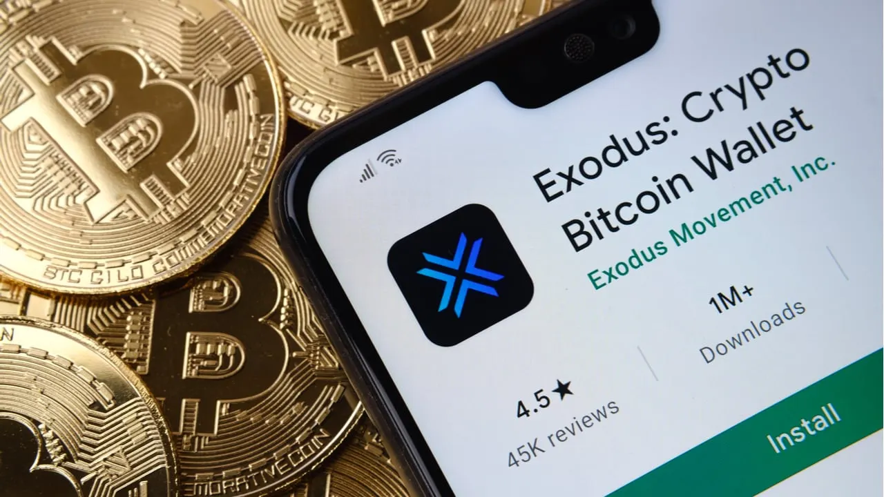 Exodus crypto and Bitcoin wallet. Image: Shutterstock