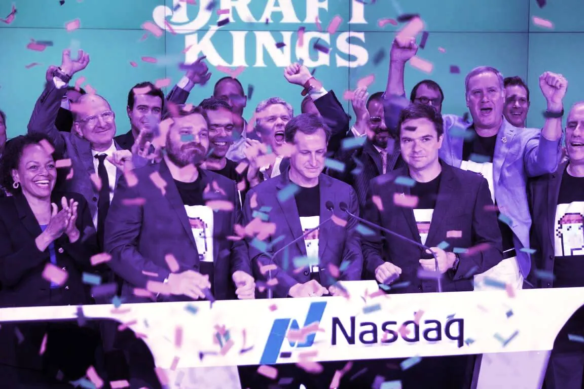 DraftKings sporting CryptoPunk t-shirts at Nasdaq.