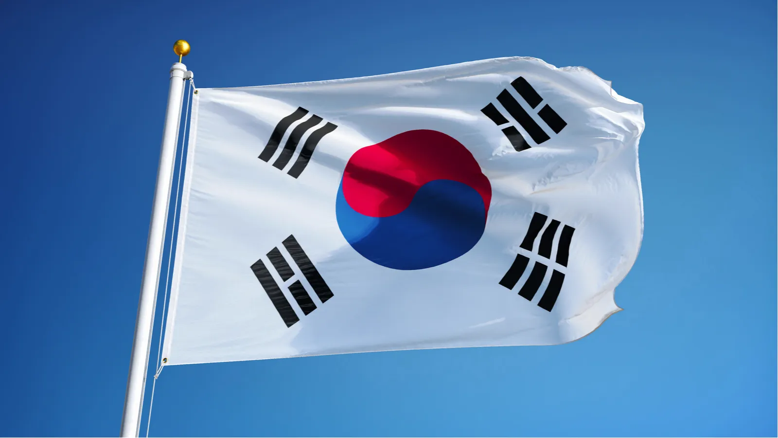 South Korea's flag. Credit: Shutterstock
