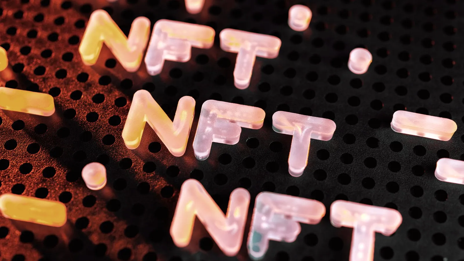 NFT en luces de neón. Imagen: Shutterstock