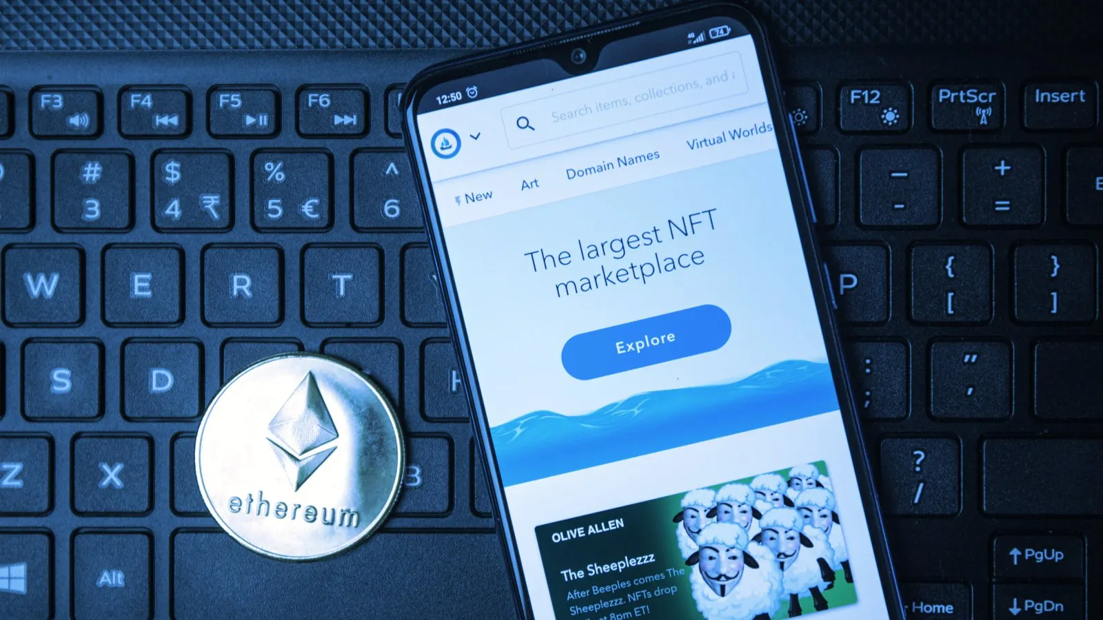 NFT marketplace OpenSea. Image: Shutterstock
