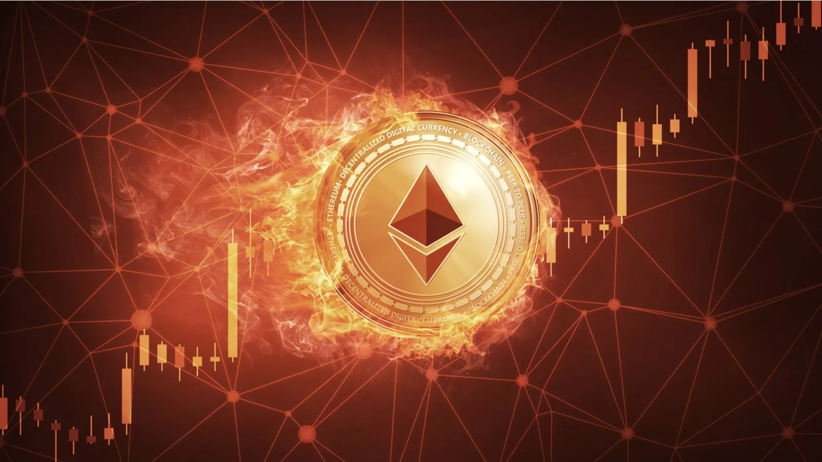 Ethereum quemándose. Imagen: Shutterstock