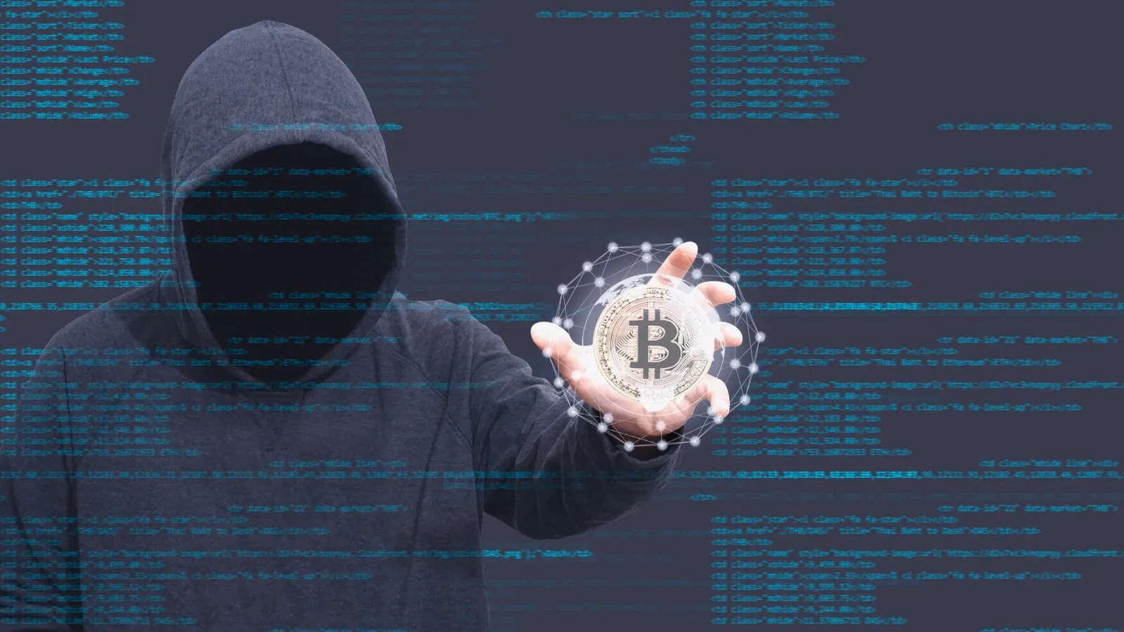 Bitcoin and hackers. Image: Shutterstock