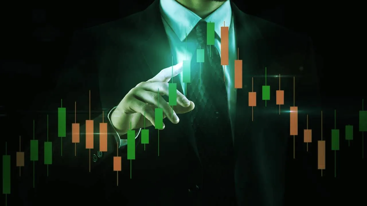 A technical analysis candlestick chart. Image: Shutterstock