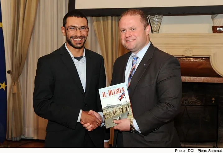 Mark Camilleri with Joseph Muscat