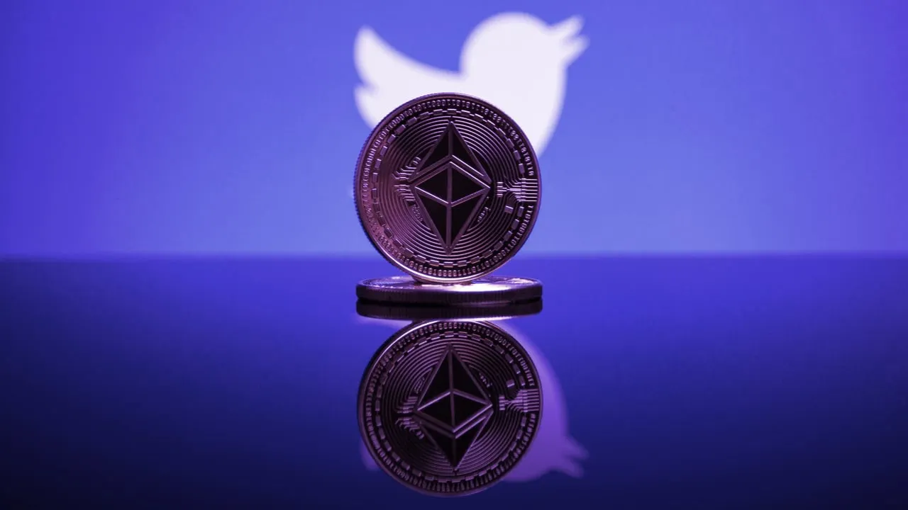 Ethereum en Twitter. Image: Shutterstock