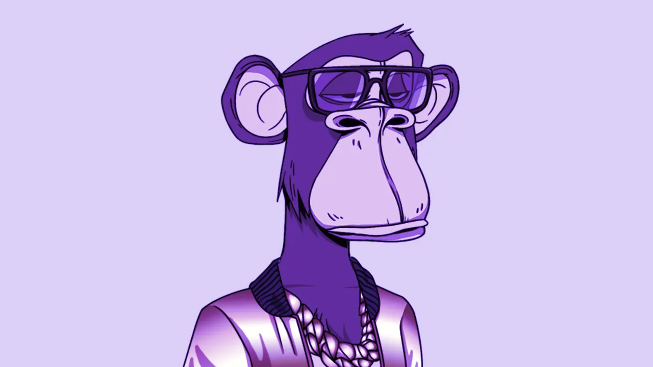 Purple Ape gif # - Market Show of Best Club crypto NFT ; Ape ; ARt